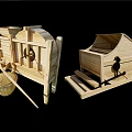 Modern threshing machine threshing machine grain machine 3d model