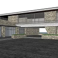 Modern style tourist reception center 3d model