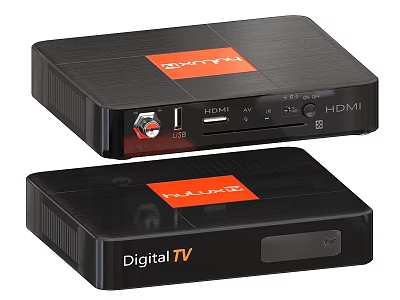 Dual Digital TV Boxes With HDMI Ports For Home Entertainment Use 3d model