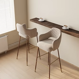 Modern Bar Chair Combination Bar Chair 3d model