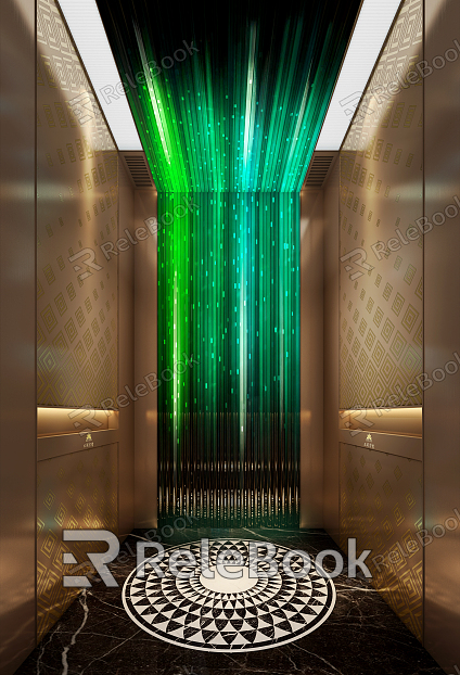 Light Luxury Elevator Car model