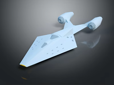 Futuristic White Passenger Aircraft With Sleek Aerodynamic Design And Dual Engines 3d model