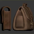 Brown Leather Daily Use Bags With Classic Design Straps And Pockets