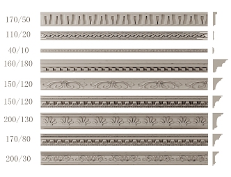 Plaster line combination 3d model