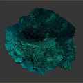 Natural Turquoise Green Malachite Crystal Cluster With Fan Shaped Crystalline Structure