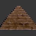 Layered Terraced Architectural Structure With Curved Wavy Design And Warm Brown Tones