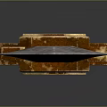 Decorative Ancient Sword With Intricate Blade Patterns And Golden Hilt Design