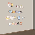 Cute Cartoon Animal And Flower Shaped Wall Decorations For Kids Room Decoration
