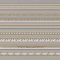 Various Light Colored Decorative Moldings With Different Patterns For Interior Decoration
