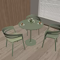 Modern Leisure Table and Chair Combination Leisure Table and Chair Negotiation Table and Chair Combination Office Table and Chair Combination Vase Flower Coffee 3d model