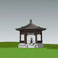 Chinese style pavilion SU model 3d model
