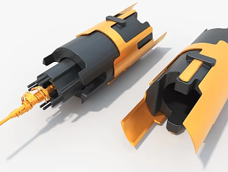 mechanical shell mechanical rotor cypunk hard surface high-tech industrial parts 3d model
