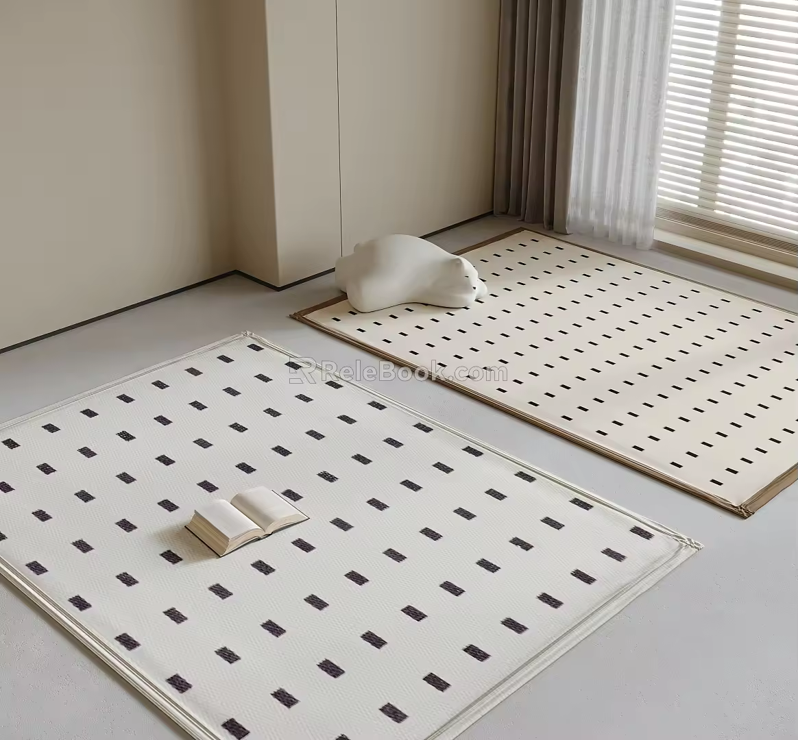 modern square carpet 3d model