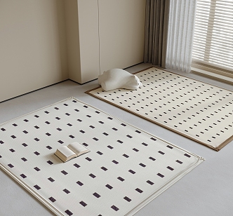 modern square carpet 3d model