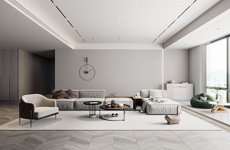 modern living room 3d model