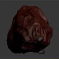 Dried Red Chili Pepper Fruit On Gray Background With Wrinkled Texture And Long Shape