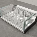 Stainless Steel Glass Door Kitchen Appliance Display Case With Multi Tiered Trays