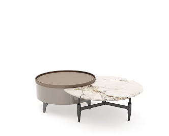 Modern special-shaped coffee table round tea table function coffee table 3d model