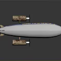 Aerospace Themed Good Blimp Aerial Vehicle Design For Space Exploration