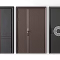 Modern security door security door armored door combination 3d model