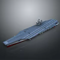 Aircraft Carrier Water Transport Model With Flight Deck And Naval Structure 3d model