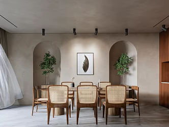Quiet Restaurant Table Combination 3d model