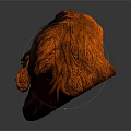 Orangutan Head Sculpture With Brown Body And Orange Mane Artistic Decor