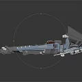 Futuristic Lego Style Sci Fi Spaceship Model With Cockpit And Metallic Engines