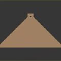 Cartoon Style Pyramid Scene With Orange Stepped Structure And Small Top Building 3d model