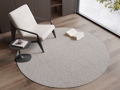 Round carpet 3d model