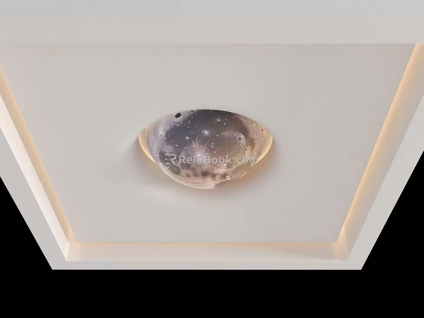 Modern Moon Light Moon Gypsum Ceiling Planet Ceiling Cosmic Ceiling House Silent Wind Moon Ceiling Cream Wind Moon Light 3d model