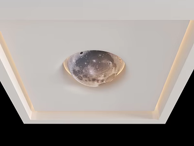 Modern Moon Light Moon Gypsum Ceiling Planet Ceiling Cosmic Ceiling House Silent Wind Moon Ceiling Cream Wind Moon Light 3d model