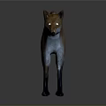 Game And Movie Character 3D Fox With Brown Fur White Glowing Eyes And Bushy Tail