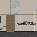 Quiet Cat Climbing Frame Woven Cat Scratch Board 3d model