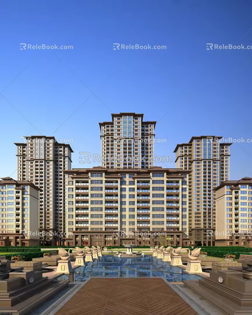 New Chinese-style Multi-storey Residence 3d model