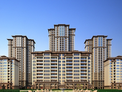 New Chinese-style Multi-storey Residence model