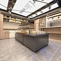 Modern Dessert Shop Interior With Glass Display Cases Fresh Pastries And Warm Lighting Fixtures