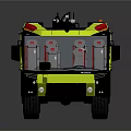Modern Yellow Black Heavy Duty Utility Vehicle With Lifting Arm And Multi Wheel Design