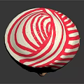 Cartoon Game Movie Character With Red And White Striped Headscarf Blue Eyes And Green Outfit