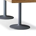 Sleek Modern Dining Table With Marble Top And Metal Base Design Features 3d model