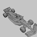 Orange And Black Formula 1 Racing Car With Velo Chrome Sponsors And Colorful Wheel Rims