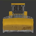 Yellow Bulldozer Utility Vehicle with Heavy Duty Tracks Front Blade and Operator Cab