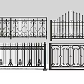 Various Wrought Iron Railings With Decorative Spiked Tops Ornate Patterns And Curved Designs