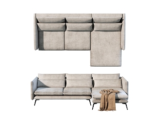 Modern corner sofa 3d model