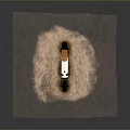 White Motorcycle with Black Wheels and Sleek Design on Sandy Ground