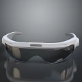 Smart Glasses With White Design Black Lenses And Sleek Wearable Computer Device