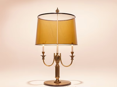 Elegant Traditional Wall Lamp With Brass Finish Amber Shade And Ornate Detailing 3d model