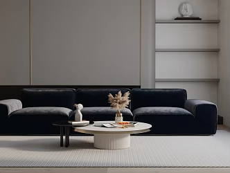 Modern three-seat sofa 3d model