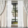 Modern Curtain Pattern Curtain 3d model