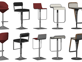 Modern Bar Stool Bar Chair High Stool Combination 3d model